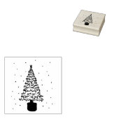 Moderne kerstboom rubberstempel (Gestempeld)