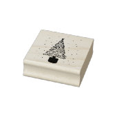 Moderne kerstboom rubberstempel (Stempel)