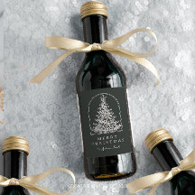 Moderne Kerstboom Schets Boog Boho Vakantie