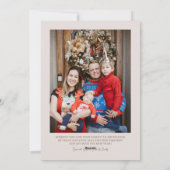 Moderne kerstboom schets boog met foto feestdagenkaart (Achterkant)