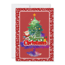 Moderne kerstboom schilderen kleurrijk