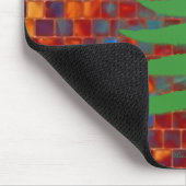 Moderne Kerstboom Sjabloon Print Groen Muismat (Hoek)