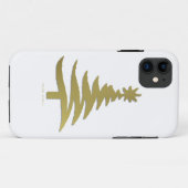 Moderne Kerstboom Sjabloonprint Goud Case-Mate iPhone Case (Achterkant (horizontaal))