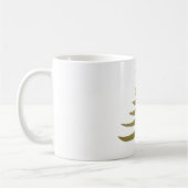 Moderne Kerstboom Sjabloonprint Goud Koffiemok (Links)