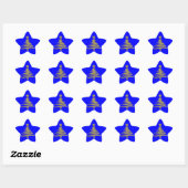 Moderne Kerstboom Sjabloonprint Goud Ster Sticker (Vel)