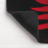 Moderne Kerstboom Sjabloonprint Rood Muismat (Hoek)