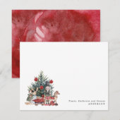 Moderne Kerstboom Speelgoed Notenkraker Vakantie Notitiekaartje (Voorkant / Achterkant)