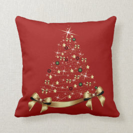 Moderne kerstboom sterren Ornament gouden boog Kussen