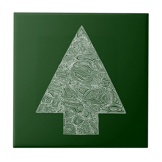Moderne kerstboom tegeltje (Voorkant)
