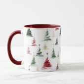 Moderne Kerstboom Twee-Tons Mok (Links)