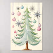 Moderne kerstboom uit de middeleeuwen poster (Voorkant)