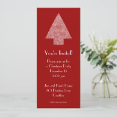 Moderne Kerstboom Uitnodiging (Staand voorkant)