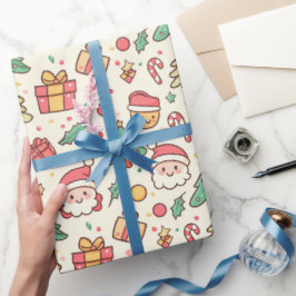 Moderne kerstboom Vakantie eenvoudig Cadeaupapier