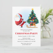 Moderne kerstboom vakantie feest kaart (Staand voorkant)