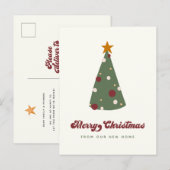 Moderne Kerstboom Vakantie Verhuisbericht Aankondigingskaart (Voorkant / Achterkant)