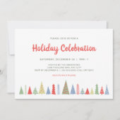 Moderne kerstboom vakantie vieren kaart (Voorkant)