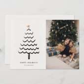 Moderne Kerstboom Vakantiekaart Feestdagenkaart (Voorkant / Achterkant)