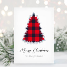 Moderne Kerstboom Vakantiekaart