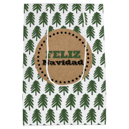Moderne kerstboom van Feliz Navidad Medium Cadeauzakje