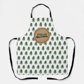 Moderne kerstboom van Feliz Navidad Schort (Voorkant)