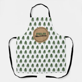 Moderne kerstboom van Feliz Navidad Schort
