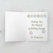 Moderne kerstboom van Ornamenten Kaart (Binnen)