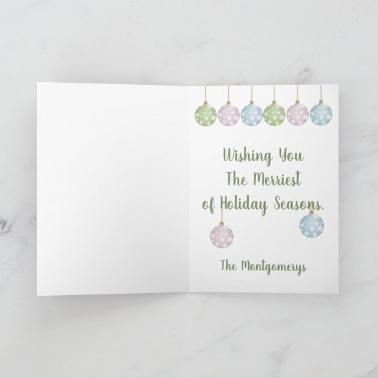 Moderne kerstboom van Ornamenten Kaart (Binnen)