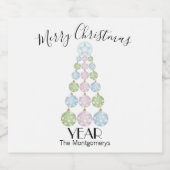 Moderne kerstboom van parelOrnamenten Bier Etiket (Enkel label)