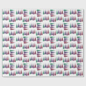 Moderne kerstboom - verpakkingspapier cadeaupapier (Vlak)