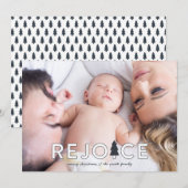 Moderne Kerstboom Vrolijk Kerstkaart (Voorkant / Achterkant)