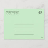 Moderne kerstboom - waterverf script Business Feestdagenkaart (Achterkant)