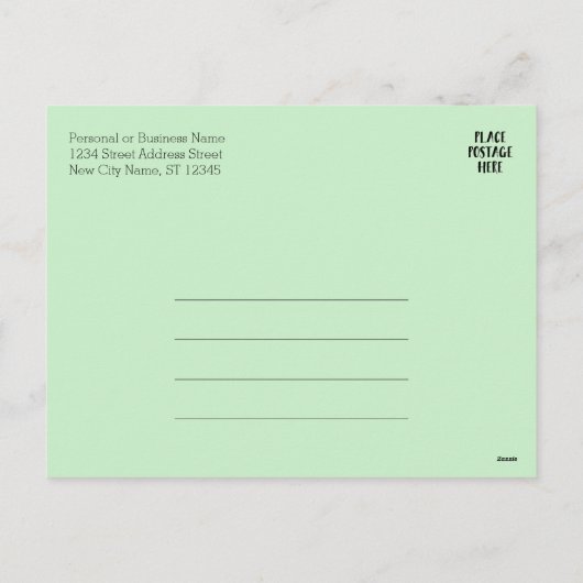 Moderne kerstboom - waterverf script Business Feestdagenkaart (Achterkant)