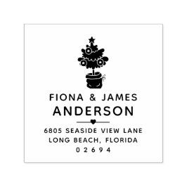 Moderne kerstboom — Wederkeringsadres Zelfinktende Stempel