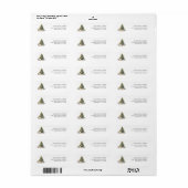 Moderne Kerstboom Winter Retouradres Etiket (Full Sheet)