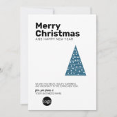 Moderne kerstboom - zans serif Business Feestdagenkaart (Voorkant)