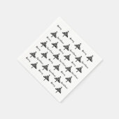 Moderne kerstboom, zwarte en witte partij servet (Hoek)