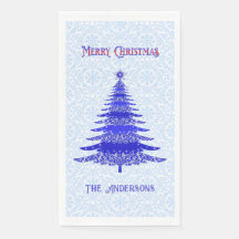 Moderne kerstboomblauw Snowflakes, aangepast