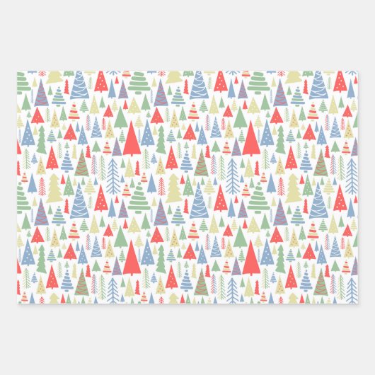 Moderne kerstboomBoerderij Inpakpapier Vel (Voorkant)