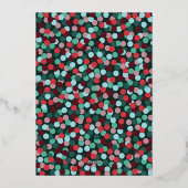 Moderne kerstboomConfetti Dot Gold Folie Feestdagenkaart (Achterkant)