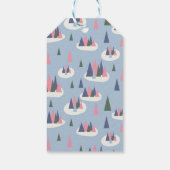 Moderne kerstboomfeestdag cadeaulabel (Achterkant)