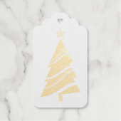 Moderne kerstboomfeestdag cadeaulabels (Voorkant)