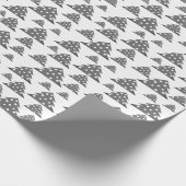 Moderne kerstboomfeestdag cadeaupapier (Hoek)