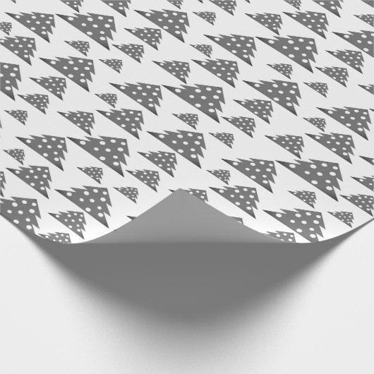 Moderne kerstboomfeestdag cadeaupapier (Hoek)