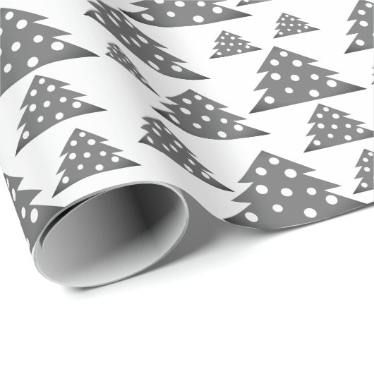 Moderne kerstboomfeestdag cadeaupapier (Rol Hoek)