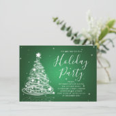 Moderne kerstboomfeestdag kaart (Staand voorkant)