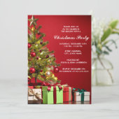 Moderne kerstboomfeestdag kaart (Staand voorkant)