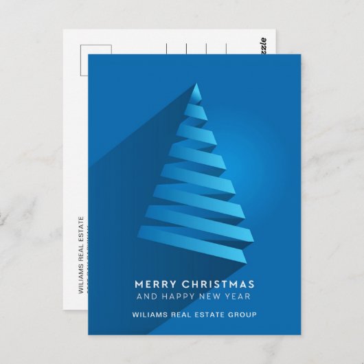 Moderne kerstboomfeestdag P Briefkaart (Voorkant / Achterkant)