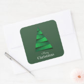 Moderne kerstboomfeestdag vierkante sticker (Envelop)