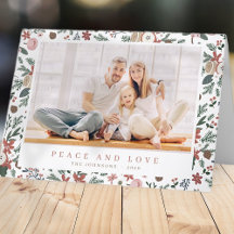 Moderne kerstboomflessen botanisch patroon