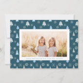 Moderne kerstboomfoto Aangepaste tekst Feestdagenkaart (Voorkant)